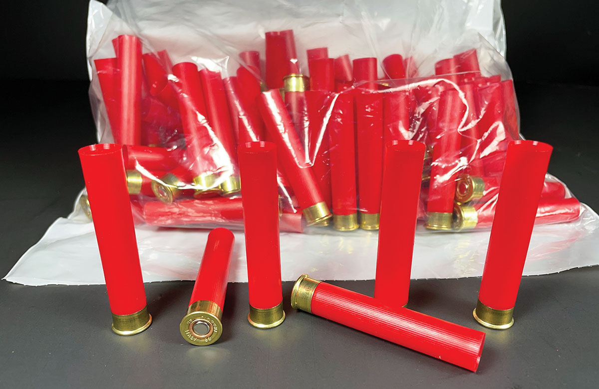 Using once-fired 2½-inch 410 hulls can save money, but locating them at a public range can be an exercise in futility. A more reliable option is to purchase new, primed hulls, such as these Fiocchi, which can be shipped (where legal) without hazmat fees.